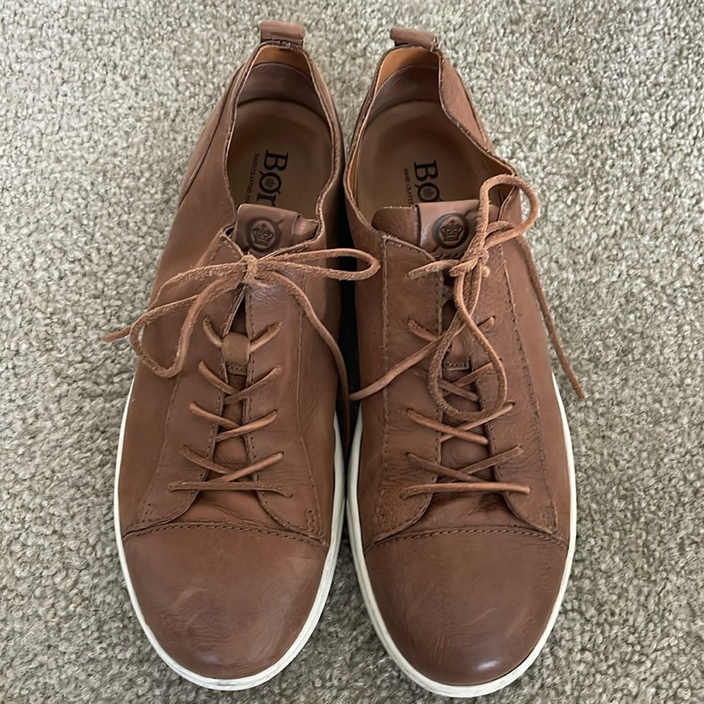 BORN, Men’s Brown Leather Sneaker, Size 12, Soft